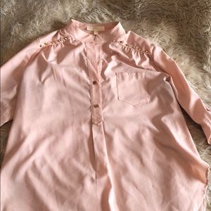 Blush tunic with gold studs
